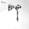 Dangle Lustre Thaya Design Original Vintage Boucles D'oreilles Clip Pour Femmes Thorn Femelle Oreille Manchette Sans Piercing Cristal Fine Bijoux Cadeaux 221208