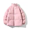 Heren Down Parkas Warm Men Solid Winter Jacket Parka staande kraag puffer jassen vrouwen dikke zwarte Koreaanse mode bubbeljas plus maat 221208