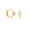 Boucles d'oreilles créoles ISUEVA luxe rempli d'or cerceaux pour femmes cubique Zircon Piercing Pendientes Huggie bijoux mariage