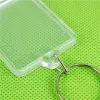 Rectangle Heart Clear Blanks Acrylic Keychains Insert Photo Picture Frame Keyring DIY Split Ring Key Chain Gifts 1208