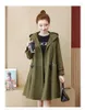 Women's Trench Coats Fashionable Female Clothing Maternity Coat Women Oversize Big Size Windbreaker Autumn Clothes Hooded 1468