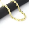 10k Gold Giallo Spesso a taglio da 7 mm Diamond Coperta Cinlana Catena Uomini 24 275C4147204