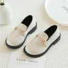 Solid Classic Girls Loafers Spring Autumn PU Leather Slip On Kids Flats Shoes School Party Soft Non Slip Children Single Shoes