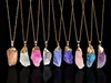 Party Gift Women Men Jewelry Natural Crystal Quartz Healing Point Bead Natural Gemstone Necklace