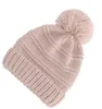 Children Autumn Winter Warm Woolen Knit beanie hat fur ball Pom Poms 0-3 Years Old Baby Knitted acrylic Hats cute toddler bobble beanies cap