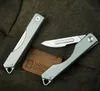 Nieuw kunstwerk snijmes 440c satijnen mes TC4 titanium legering hendel EDC Pocket vouwmessen Keychain Knifes K1608