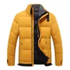 Masculino de parkas de parkas de alta qualidade de marca de algodão sobretudo outono de inverno mass moda cor sólida cor grossa de colar de cordeiro quente 221208