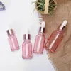 5 ml 10 ml rosa glasflaska Rose Gold Essential Oil Bottle Dropper20ml 30 ml Essence Stock Solutionoil