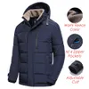 Mens Down Parkas Hiver Classique Chaud Polaire Amovible Chapeau Veste Manteau Automne Outwear Tenues Poches Parka Vestes 221207