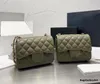 Women Lambskin Quilted Mini Pearl Crush Flap Bags Rectangular/Square 17cm/20cm Genuine Leather Cosmetic Purse Outdoor Sacoche Fashion Trend