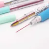 mm plástico plástico plástico transparente lápiz mecánico automático negro recarga colorido dibujo de escritura