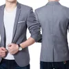 Ternos masculinos Blazers Homens Slim Outono Blazer Business Formal Party Masculino Um Botão Lapela Casual Manga Longa Bolsos Top Plus Size 221208