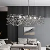 Lustres Design italien nordique post-moderne lustre Art créatif lumière luxe salon salle à manger barre rectangulaire étoile