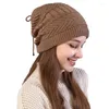 Bandanas Heated Hat USB Rechargeable 2 In 1 Beanie Scarf Electric Thick Soft Warm Winter Fleece Cap & With