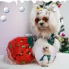 犬のアパレルクリスマスツリードレスペット服印刷鹿ベスト犬服猫小さなかわいい薄い夏の緑のファッションボーイガールチワワ