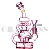 Recycler Unieke glazen bong Dab Rig Purple Sprinkle Perc Oil Rigs Water Pipe Bowl bedwelmende quartz banger Bongs Kleine waterpijppijpen Waterpijpen