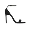 Sandali con tacchi alti firmati Paris Pantofole con lettere in metallo Scarpe eleganti da donna Décolleté in pelle di moda SL Pantofole sexy con punta aperta Matrimonio per feste