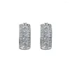 Boucles d'Oreilles Diamant 925 Argent Plaqué Or 18K BLANC 6A Cubic Zirconia Studs Boucles d'Oreilles Bijoux Cadeaux Pour Elle