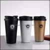 Tumblers Coffee Mug Thermo Cup roestvrij staal Geadelde vacu￼mtuimelaars met deksels auto dubbele wandreis waterfles YFA2273 Drop de Dh9Kl