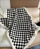 Wind checkerboard milk fleece blanket autumn/winter thickened lamb fleece towel comforter double layer for warmth