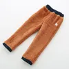 Pantalon mode d'automne d'hiver en toison pour enfants pantalon chaud de garçons épais garçons jeans bébé fille bave-enfant vêtements 221207