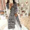 Cappotto in pelliccia sintetica da donna invernale taglie forti in pelle da donna Gilet casual addensato Moda di lusso Lmitation Cappotti lunghi senza maniche in peluche