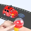 Diecast Model car s Mini Cartoon RC Small Car Analog Watch Remote Control Cute Infrared Sensing Batteryed Toys For Children Gifts 221208