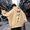 Mens Hoodies Sweatshirts Sonbahar Gevşek Büyük Boyu Kadınlar Serin Moda Siyah Hip Hop Erkek High Street Harajuku Hoodie Tops 221207