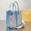 Heidi Presbyopia Colorblock Tote Bag Enkel och kompakt pendlarväska kan bäras på axeln eller Crossbody Multi-Color Valfritt