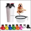 Futternäpfe für Hunde, Futterspender für Hunde, 2-in-1, Wasserflasche für Hunde, Futternäpfe für Haustiere, Reisen, Katzenfutterbehälter, Geschirrbecher, Werkzeuge, Heimtierbedarf, Wq46 Dhnts