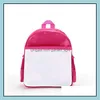 Outros suprimentos escolares de escrit￳rio sublima￧￣o em branco School School Supplies Kids Kids Mackpacks Garten Polyster Diy Bag Sn DHA7S