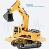 Diecast Model car 2.4Ghz 6 Channel 1 24 RC Excavator toy Engineering Car Alloy and plastic RTR For kids Christmas gift 221208