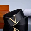 Novo cinturão de designer de luxo letra de cinto de couro lisa fivela feminina cinturões em relevo largura de 3,8 cm versátil duplo lacrado