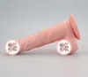 Consolador de juguete sexual, pene realista con ventosa, juguetes para mujeres, simulación de vibración para adultos, vibrador femenino grande de silicona suave