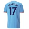 Thaïlande Haaland Soccer Jersey 22 23 De Bruyne Phillips Mans Villes Grealish Sterling Mahrez Foden 2022 2023 Football Tops Chemise Uniformes Hommes Enfants Kit Troisième Jeunesse