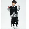 Scene Wear Children Jazz Dance Costumes For Kids Lose Vest Cargo Pants Boys Girls Ballroom Hip Hop Performance Rave Clothes DQS11099