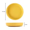 Cups Dishes Utensils 100%Food Safe Approve Silicone Childrens Tableware Fashionable Round Food Plates Waterproof Training Bowl Baby Accessories 221208