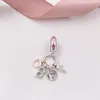 925 Sterling Silver Jewelry Beads Friends Forever Dangle Charm Charms Authentic