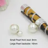 Wholesale Fashion Earrings Mix Colors Pearls Studs 8mm Pearl Stud Earrings for Women Girls Ladies Brinco