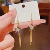 Hoop Earrings 2022 Creative Cute Long Tassel Star Female Ins Style All-match Simple Temperament Luxury Fashion Jewelry Gift Trend