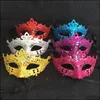 Parti Maskeleri Moda Maskeleri Masquerade Mardi Gras Props Kadınlar Bling Style Swinkle Star Glitter Sequins Yarım Yüz Maskesi Birçok Renk Dh4dy