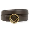 Designer m￤rkesb￤lten Luxury Leather Waistband Fashion Letter Belt Womens Girdle Gold Buckle 2,4 cm breddb￤lten H￶gkvalitativa ceintures