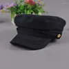 Boinas de chapéu militar de renda de inverno Chapéus de beisebol de top lixo para mulheres e homens u unisex Caps octogonais