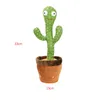 Fabrikanten Groothandel 32 cm Dance Cactus kunnen zingen en praten pluche speelgoed Cartoonspellen Film en televisie -perifere poppen kindergeschenken