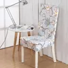 Housses de chaise élégante fleur élastique extensible housse de siège ordinateur salle à manger maison mariage décor