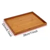 Fruit Dishes & Plates Storage Plate Bamboo Tea Cutlery Rectangular Tray Pallet Household Multi Function Decoration Food Trays Hotel Serving Trays