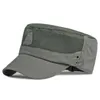 Berets 2022 Summer Breathable Mesh Military Hats Men Flat Cap Snapback Casual Sun Protection Sports Caps Navy Fishing Hat