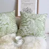 Cuscino DUNXDECO Simple Ins Fresh Green Leaf Copertina morbida Custodia decorativa Biancheria da letto per soggiorno Nordic Nature Art