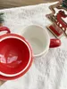 Tazze Tazza in ceramica natalizia Dipinta Babbo Natale Tazza d'acqua Simpatico pupazzo di neve Latte Caffè Decorazione Regalo per gli amici