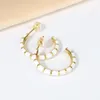 Stud Earrings KELITCH Colorful C-shaped Luxury Earring For Women Piercing Earings Pendientes Girl Fashion Jewelry Gift Wholesale